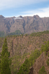 Volcanic crater of the Caldera de Taburiente.