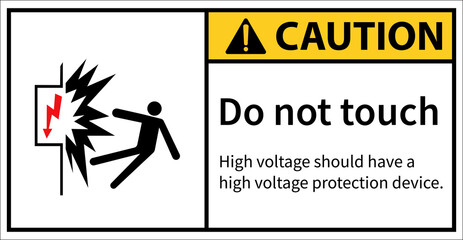 Do not come in contact with electricity. Caution sign