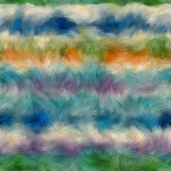 Seamless faux digital paint stroke striped pattern print. High quality illustration. Procedural painting with realistic brush strokes in bright trendy color. Abstract art for surface design and print.