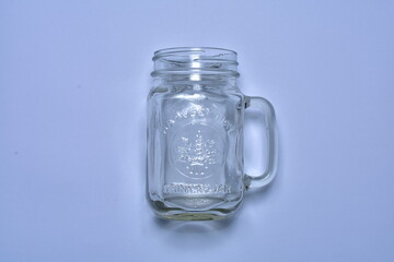 aesthetic drinking glass on the white background