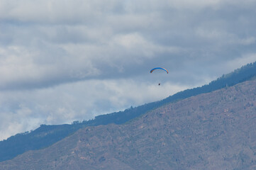 Paraglider over the Cumbre Vieja Natural Park.