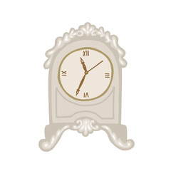 Vintage clock vector illusration isolated on a white background