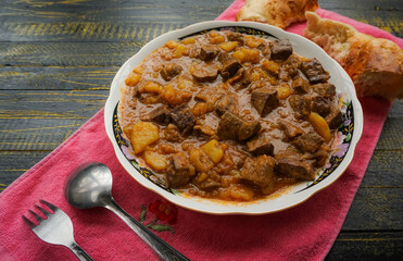 Roasted liver and potatoes