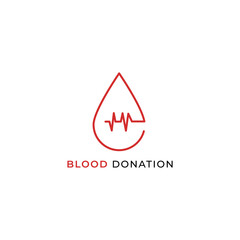 Awesome Donation Logo. Creative Donation Logo. Blood Donation Logo