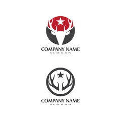 Deer Logo Template vector icon illustration design
