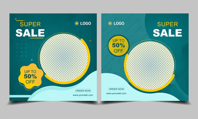 Social media sale and discount post design.