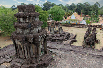 Details of the Bakong Temple near Siem Reap, Cambodia