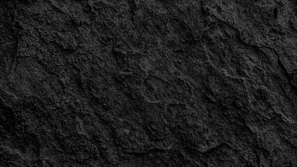 Dark stone slate background or texture. Black rock.