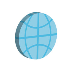 isometric global sphere icon vector design