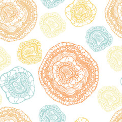 Vector Abstract Seamless Spring Composition.