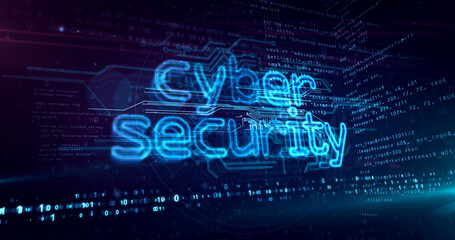 Cyber security abstract 3d illustration