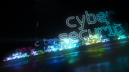 Cyber security abstract 3d illustration