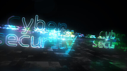 Cyber security abstract 3d illustration