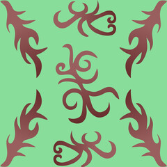 brown vector with blue background