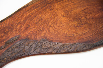 Close up wood texture on white background.