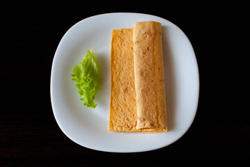 healthy healthy food on a white plate