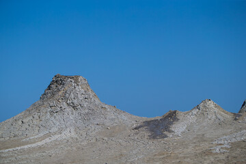 Mud volcano in Azerbaijan desert 