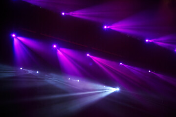 Colorful lights in the venue