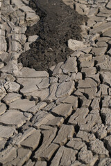 Mud volcano in Azerbaijan desert 