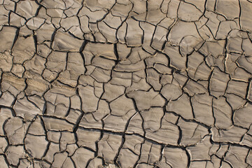Mud volcano in Azerbaijan desert 