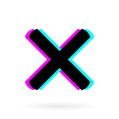 Obraz premium letter x logo modern shadow concept