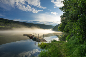 marina, pier on the lake