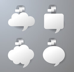 Blank supermarket promotional wobblers. Discount promotion tag for shelf in supermarket. Sale or discount label. Special offer price tag.