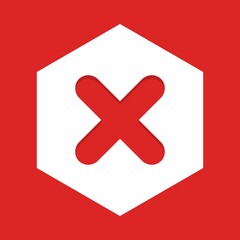 Obraz premium Wrong marks, Cross marks, Rejected, Disapproved, No, False, Not Ok, Wrong Choices, Task Completion, Voting. - vector mark symbols in red. Isolated icon.