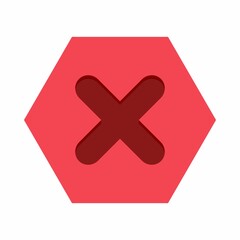 Wrong marks, Cross marks, Rejected, Disapproved, No, False, Not Ok, Wrong Choices, Task Completion, Voting. - vector mark symbols in red. Isolated icon.