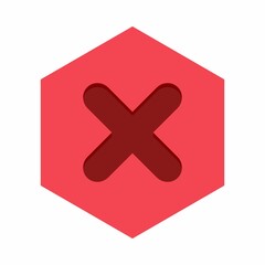 Fototapeta premium Wrong marks, Cross marks, Rejected, Disapproved, No, False, Not Ok, Wrong Choices, Task Completion, Voting. - vector mark symbols in red. Isolated icon.