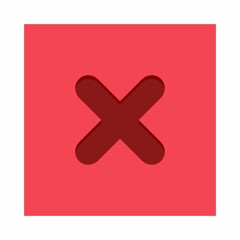Obraz premium Wrong marks, Cross marks, Rejected, Disapproved, No, False, Not Ok, Wrong Choices, Task Completion, Voting. - vector mark symbols in red. Isolated icon.