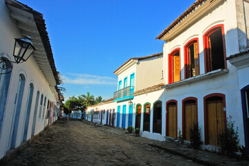 Fototapeta na wymiar Paraty or Parati - well preserved Portuguese colonial and Brazilian Imperial city located on the Costa Verde.