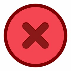 Fototapeta premium Wrong marks, Cross marks, Rejected, Disapproved, No, False, Not Ok, Wrong Choices, Task Completion, Voting. - vector mark symbols in red. Isolated icon.