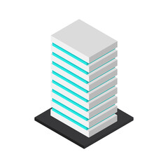 Building. Isometric 3d style . Vector illustration.