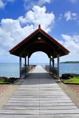 Le ponton en Martinique. 