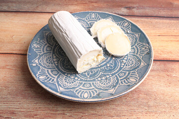 Soft and creamy goat cheese roll