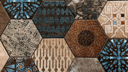 Paving slabs on the floor of the hotel