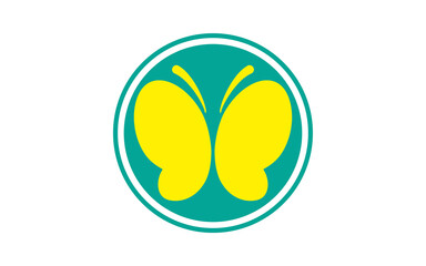 蝶のマークのシンプルなベクターイラスト
