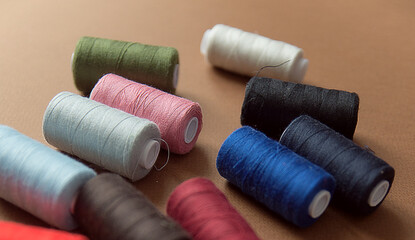 sewing thread close up.