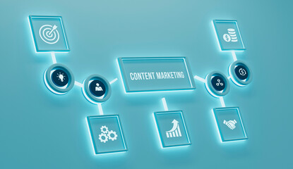 Fototapeta premium Internet, business, Technology and network concept. Digital Marketing content planning advertising strategy concept