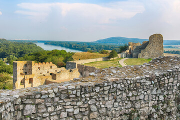 Devin castle in Bratislava, Slovakia. The castle was first mentioned in written sources in 864
