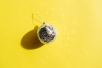 Disco balls on blue background