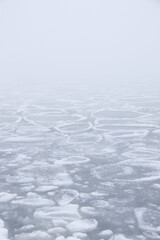 global warming, ice melting and drifting in the sea