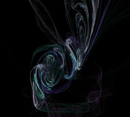 3D rendering abstract digital background. Fractal a never-ending pattern.