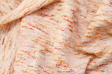 Fototapeta na wymiar Knitting Wool Texture. Background texture of pattern knitted fabric made of cotton or wool closeup