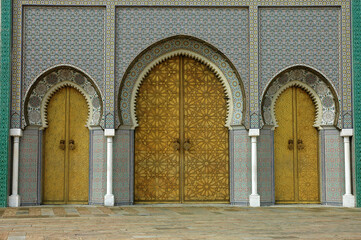 Traditional and artisanal door in Morocco