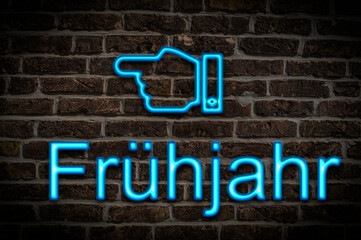 Leuchtreklame Frühjahr