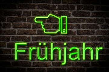 Leuchtreklame Frühjahr