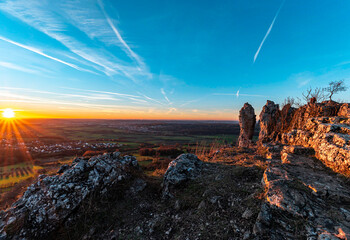 Abendröte auf dem Walberla