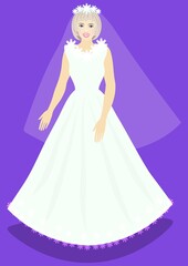 Obraz na płótnie Canvas bride. the figure of a full-length girl in a white wedding dress.